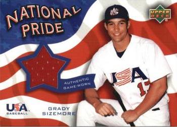2004 Upper Deck - National Pride Memorabilia Series Two #NPJ-GS Grady Sizemore Front