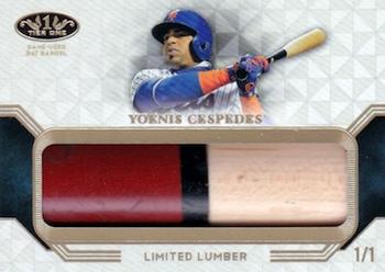 2018 Topps Tier One - Tier One Limited Lumber #T1LL-YC Yoenis Cespedes Front