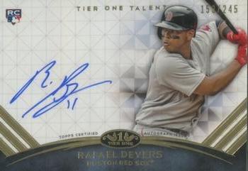 2018 Topps Tier One - Tier One Talent Autographs #TTA-RD Rafael Devers Front