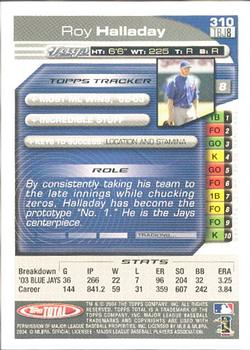 2004 Topps Total #310 Roy Halladay Back