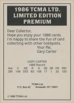 1986 TCMA Limited Autographs #NNO Gary Carter Back