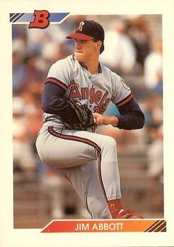 1992 Bowman #185 Jim Abbott Front