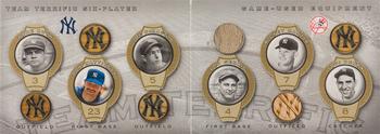 2004 Upper Deck Legends Timeless Teams - Team Terrific GU Hat Logo #TT-NY Yogi Berra / Joe DiMaggio / Babe Ruth / Don Mattingly / Mickey Mantle / Lou Gehrig Front