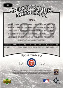 2004 Upper Deck Legends Timeless Teams #56 Ron Santo Back