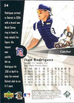 2004 Upper Deck Sweet Spot - Wood #34 Ivan Rodriguez Back