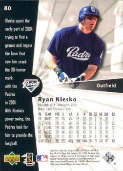 2004 Upper Deck Sweet Spot - Wood #80 Ryan Klesko Back