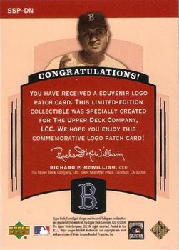 2004 Upper Deck Sweet Spot Classic - Patch SN200 #SSP-DN Don Newcombe Back