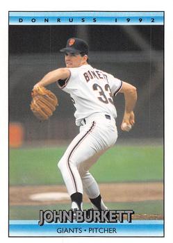 1992 Donruss #257 John Burkett Front