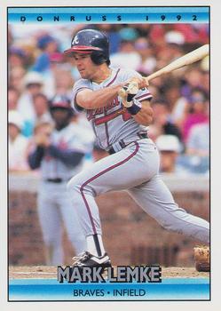 1992 Donruss #606 Mark Lemke Front