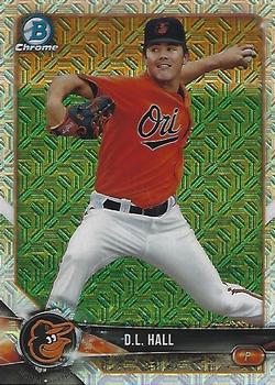2018 Bowman - Chrome Prospects Mojo Refractor #BCP107 D.L. Hall Front