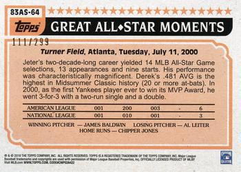 2018 Topps - 1983 Topps Baseball 35th Anniversary All-Stars Black #83AS-64 Derek Jeter Back