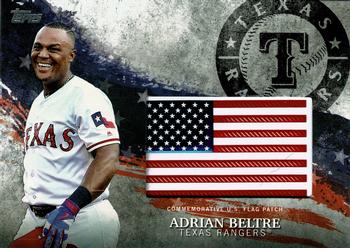 2018 Topps - MLB Independence Day U.S. Flag Manufactured Patch Relics #IDML-AB Adrian Beltre Front