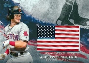 2018 Topps - MLB Independence Day U.S. Flag Manufactured Patch Relics #IDML-AE Andrew Benintendi Front