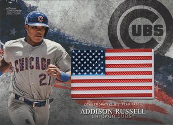 2018 Topps - MLB Independence Day U.S. Flag Manufactured Patch Relics #IDML-AR Addison Russell Front