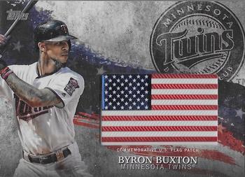 2018 Topps - MLB Independence Day U.S. Flag Manufactured Patch Relics #IDML-BB Byron Buxton Front