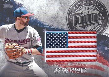 2018 Topps - MLB Independence Day U.S. Flag Manufactured Patch Relics #IDML-BD Brian Dozier Front