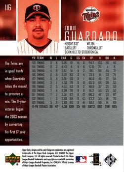 2004 Upper Deck #116 Eddie Guardado Back