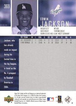2004 Upper Deck #369 Edwin Jackson Back