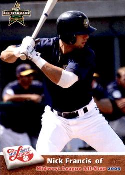 2009 Grandstand Midwest League Western Division All-Stars #NNO Nick Francis Front
