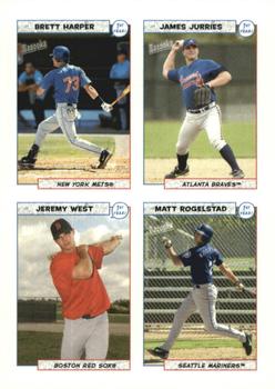 2005 Bazooka - 4-on-1 Stickers #49 Matt Rogelstad / James Jurries / Jeremy West / Brett Harper Front