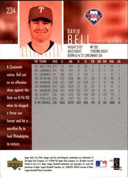 2004 Upper Deck First Pitch #234 David Bell Back