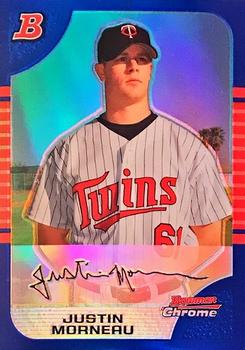 2005 Bowman Chrome - Blue Refractors #20 Justin Morneau Front