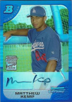 2005 Bowman Chrome - Blue Refractors #349 Matthew Kemp Front