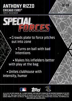 2018 Stadium Club - Special Forces #SF-AR Anthony Rizzo Back