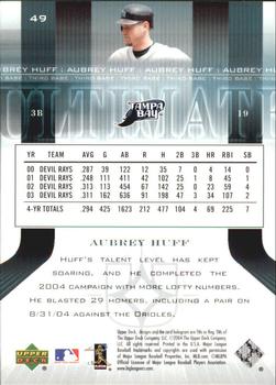 2004 Upper Deck Ultimate Collection #49 Aubrey Huff Back