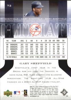 2004 Upper Deck Ultimate Collection #72 Gary Sheffield Back