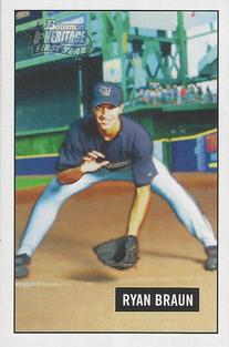 2005 Bowman Heritage - Mini #341 Ryan Braun Front