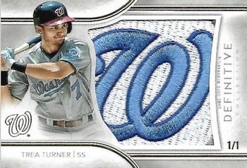2018 Topps Definitive Collection - Definitive Patch Collection #DPC-TT Trea Turner Front