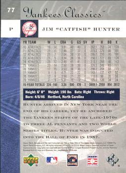 2004 Upper Deck Yankees Classics #77 Catfish Hunter Back