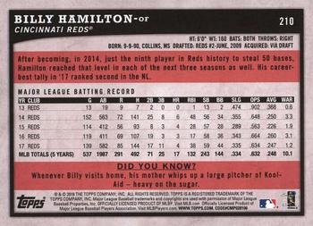 2018 Topps Big League - Gold #210 Billy Hamilton Back