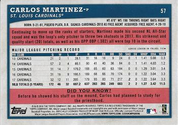 2018 Topps Big League - Rainbow Foil #57 Carlos Martinez Back