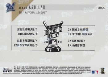 2018 Topps Now T-Mobile Home Run Derby #HRD-5 Jesus Aguilar Back