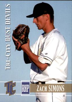 2005 Grandstand Tri-City Dust Devils #2 Zach Simons Front