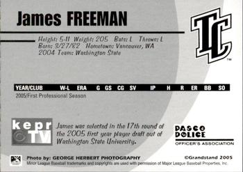 2005 Grandstand Tri-City Dust Devils #5 James Freeman Back