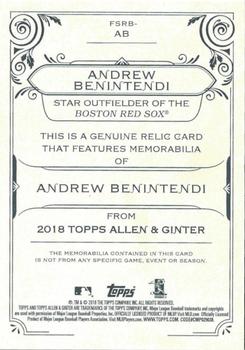 2018 Topps Allen & Ginter - Full-Size Relics #FSRB-AB Andrew Benintendi Back