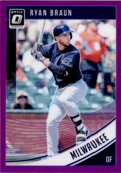 2018 Donruss Optic - Purple #104 Ryan Braun Front