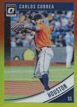 2018 Donruss Optic - Red and Yellow #129 Carlos Correa Front