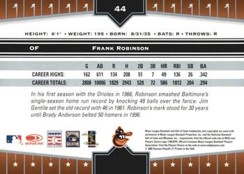 2005 Donruss Champions - Impressions #44 Frank Robinson Back