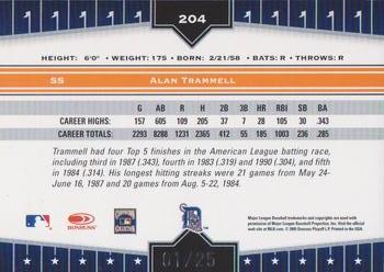 2005 Donruss Champions - Impressions Green #204 Alan Trammell Back