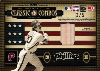 2005 Donruss Classics - Classic Combos Bat #CC-38 Harmon Killebrew / Mike Schmidt Back