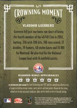2005 Donruss Diamond Kings #421 Vladimir Guerrero Back