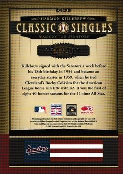 2005 Donruss Classics - Classic Singles #CS-3 Harmon Killebrew Back