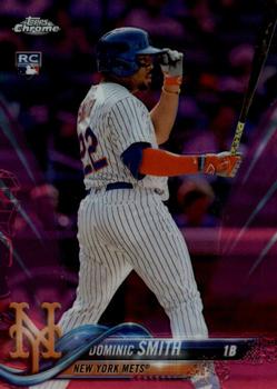 2018 Topps Chrome - Pink Refractor #162 Dominic Smith Front