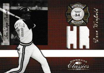 2005 Donruss Classics - Home Run Heroes Jersey HR #HR-31 Dave Winfield Front