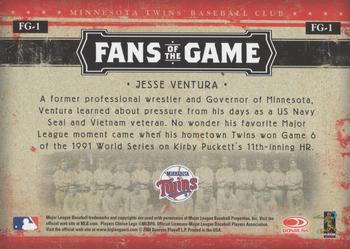 2005 Donruss - Fans of the Game #FG-1 Jesse Ventura Back