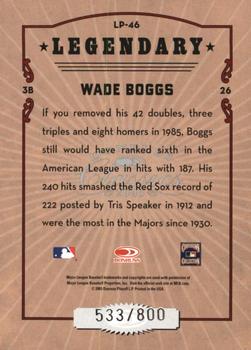 2005 Donruss Classics - Legendary Players #LP-46 Wade Boggs Back